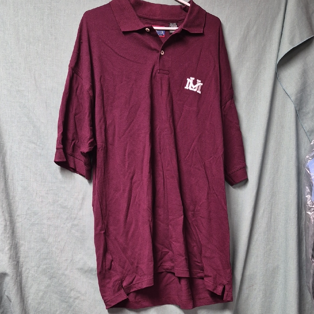 Men's XL Montana Grizzlies Maroon Polo Shirt By Crable Sportswear